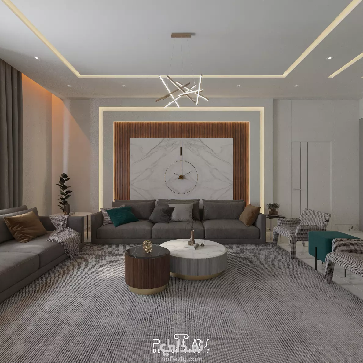 Living room design UAE, Dubai نفذلي
