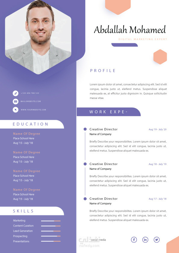 تصميم CV باحترافيه | نفذلي