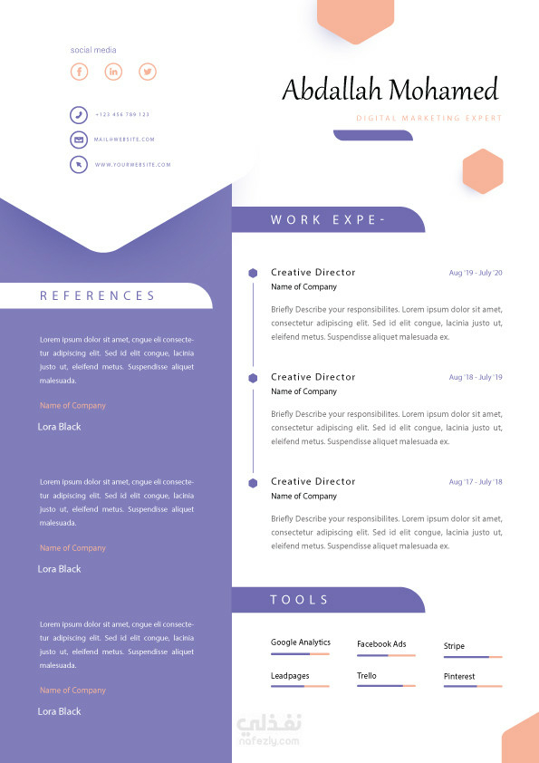 تصميم CV باحترافيه | نفذلي