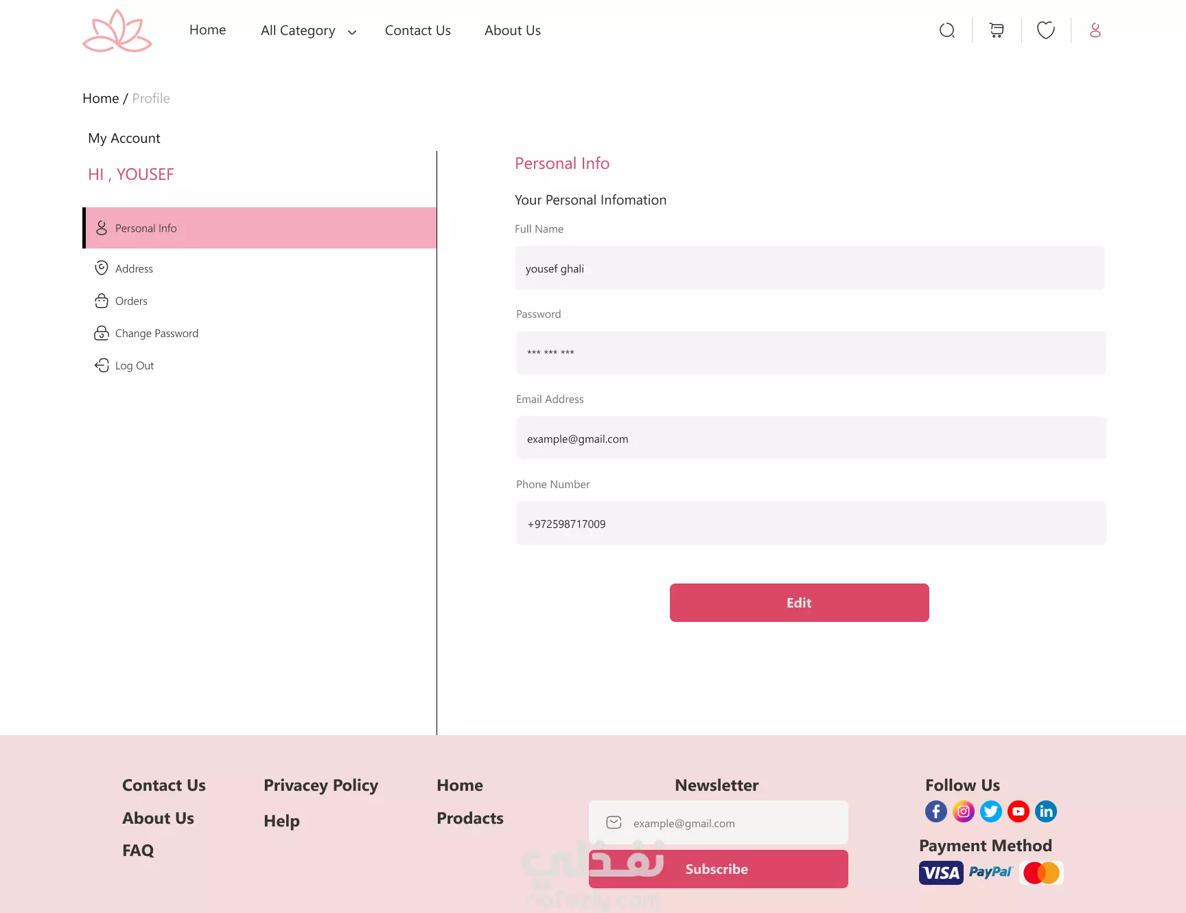 UX UI Case Study Flower Shop Online | نفذلي