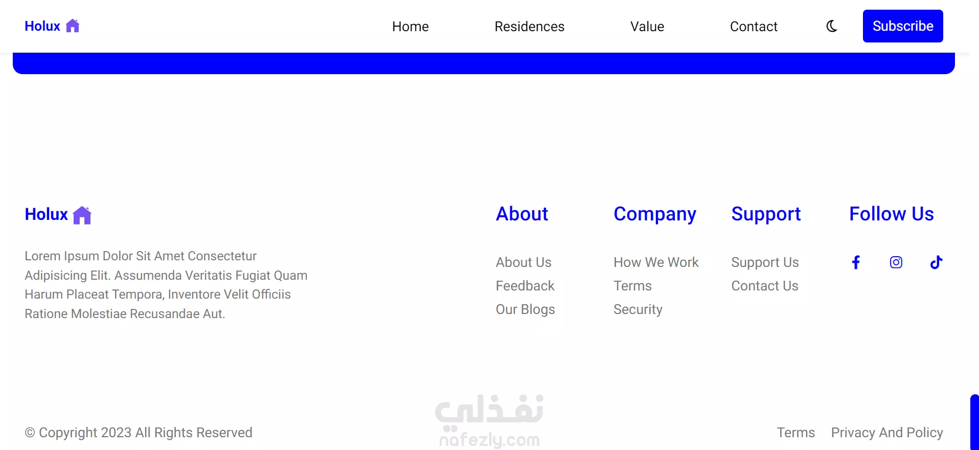 Responsive real estate website نفذلي