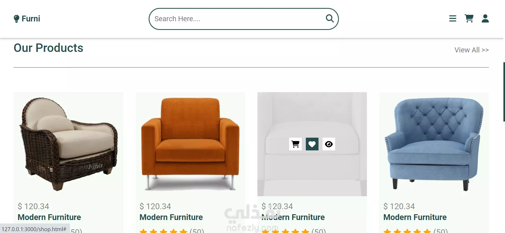 Responsive Furniture website | نفذلي