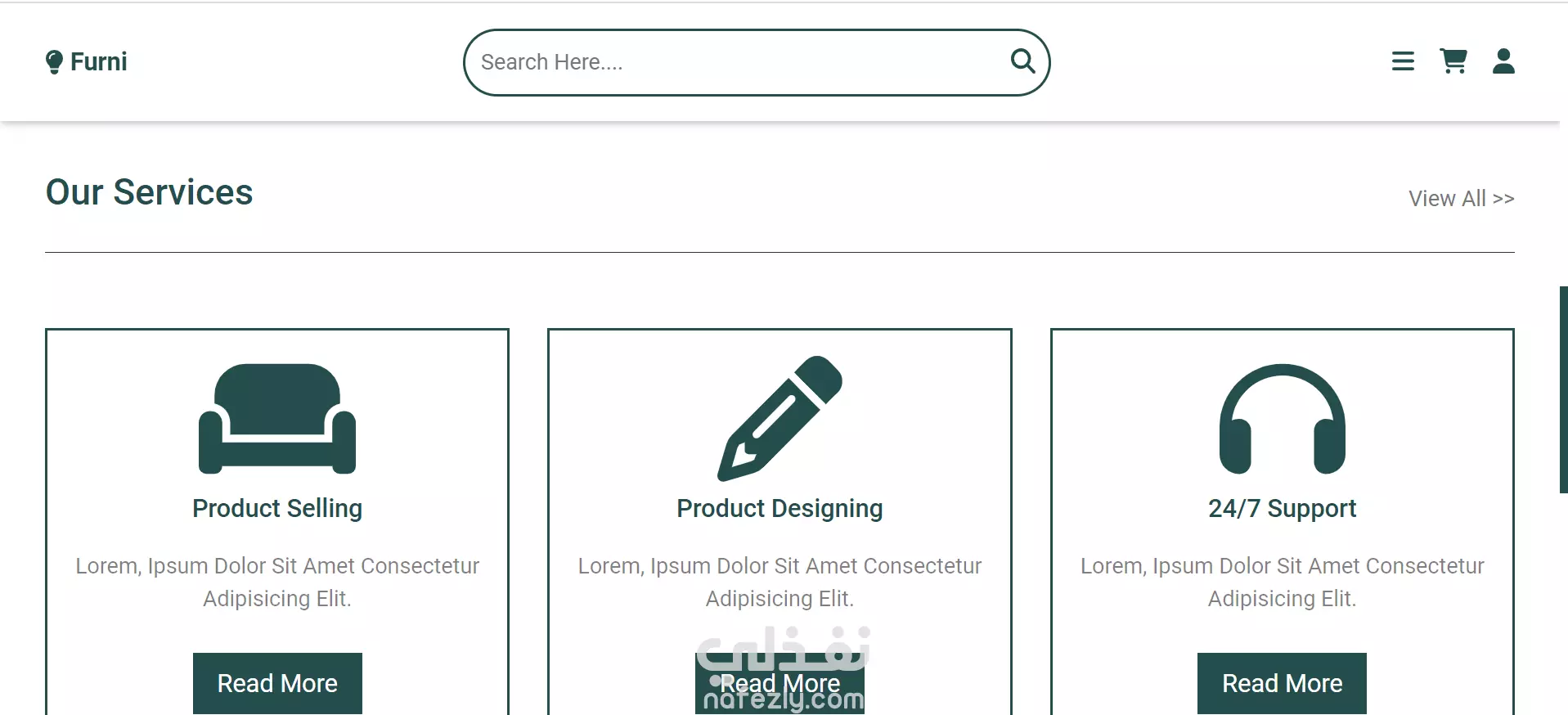 Responsive Furniture website | نفذلي