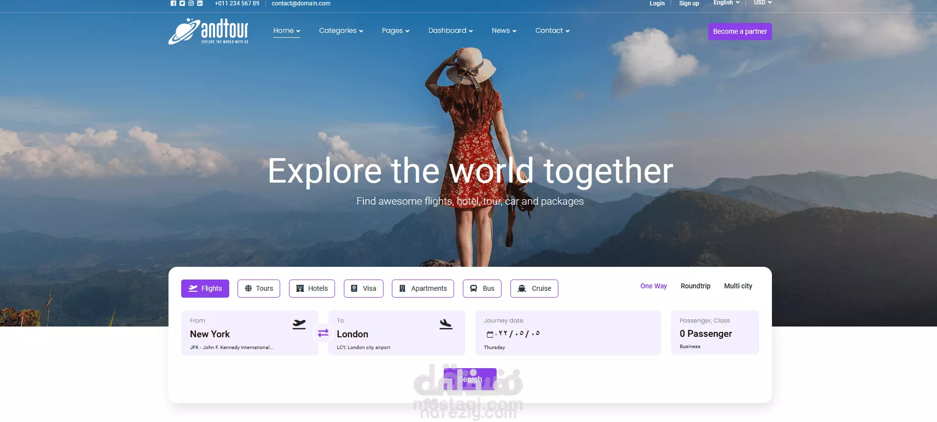 book (flight & hotel & car) نفذلي