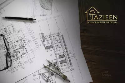 شعار (TAZIEEN) لشركة تصميم خارجى وداخلى .